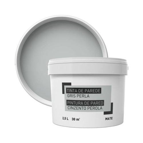 Pintura para paredes gris perla 2,5 l