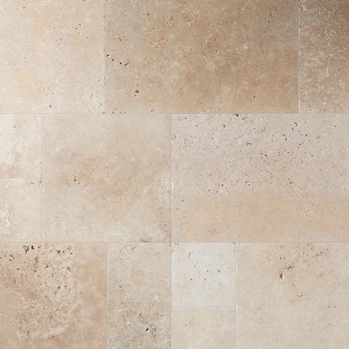 Suelo real travertino multiformato