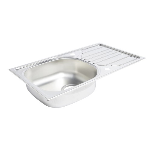 Fregadero inoxidable Turing 1 seno + escurridor 76x43,5cm