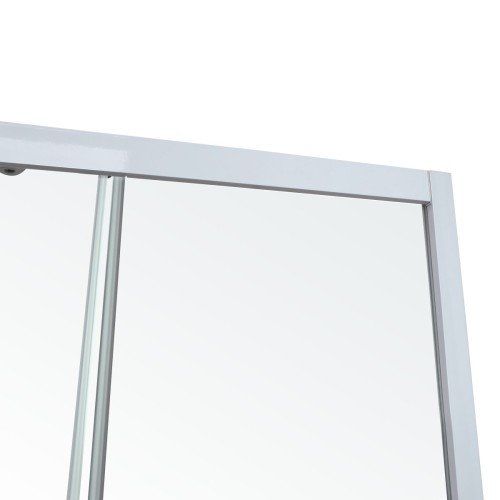 Mampara de ducha 80x80x185 cm Aluminio blanco 4mm Garian