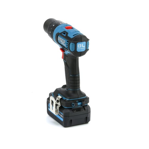 Taladro percutor 18V con batería 4Ah Brushless + maletín 49 accesorios Erbauer