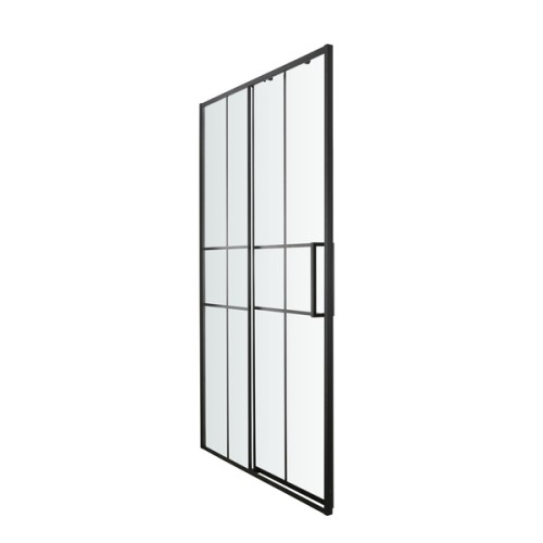 Mampara de ducha corredera Izza negro 140 cm