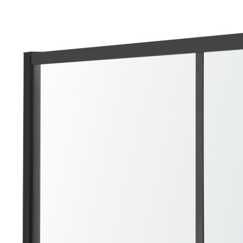 Mampara de ducha corredera Izza negro 140 cm