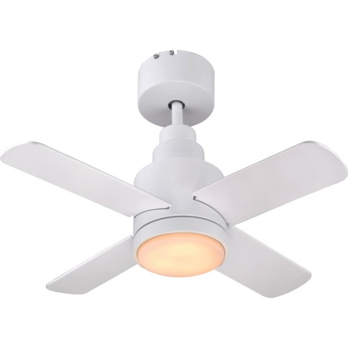 Ventilador de techo con luz Ignacius DC 4 aspas reversibles 76 cm blanco