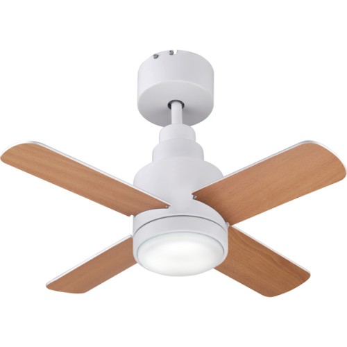 Ventilador de techo con luz Ignacius DC 4 aspas reversibles 76 cm blanco