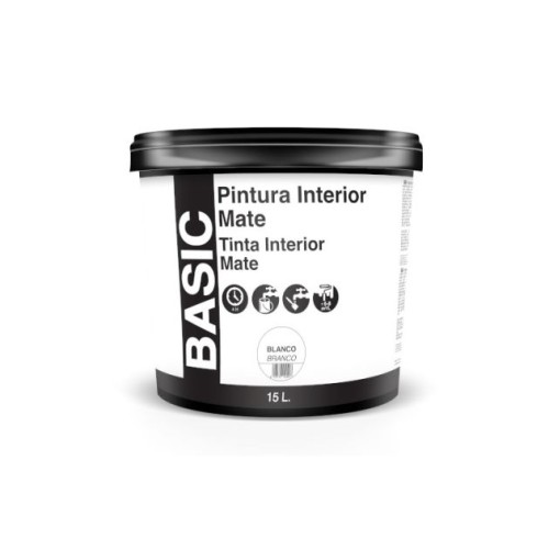 Pintura plástica blanca mate 15 L