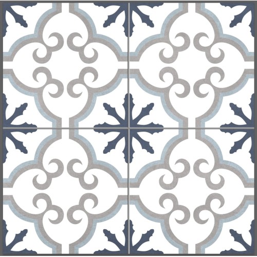 Suelo porcelánico hidráulico multicolor mate 45x45 cm C2 Flower