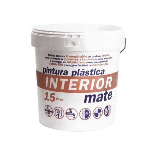 Pintura plastica blanca mate 15l